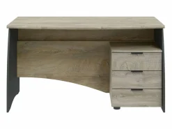 Escritorio c/cajonera oficina roble/ mesa ordenador 74x136x67cm