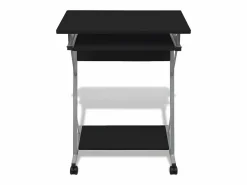 Clicnbuy Escritorio compacto de ordenador con bandeja de teclado