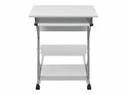 Online Clicnbuy Escritorio compacto de ordenador con bandeja de teclado Blanco