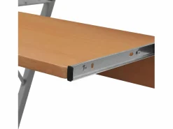 Online Clicnbuy Escritorio compacto de ordenador con bandeja de teclado marrón Marru00f3n