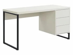 Clearance Vente-unique Escritorio con 3 cajones en MDF y metal en y negro - TIMFIA de Pascal Morabito Beige