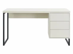 Clearance Vente-unique Escritorio con 3 cajones en MDF y metal en y negro - TIMFIA de Pascal Morabito Beige