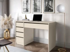 Vente-unique Escritorio con 5 cajones en color - JENEMI Beige