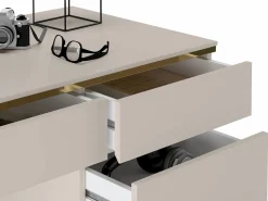 Sale Vente-unique Escritorio con 5 cajones en color y dorado - VUKIA de Pascal Morabito Beige