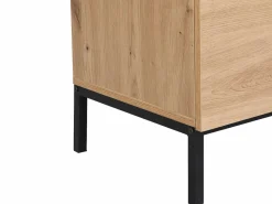 Hot Escritorio con 2 puertas de MDF natural y negro - MALEDA Escritorio Secreter