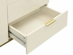 Vente-unique Escritorio con 2 puertas y 3 cajones en MDF y metal color - ERWIN