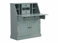 Vente-unique Escritorio con almacenaje - Estilo rústico - Pino y MDF - - CLEORE