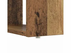 vidaxl Escritorio con estante Madera envejecida 113 x 54 x 120 cm