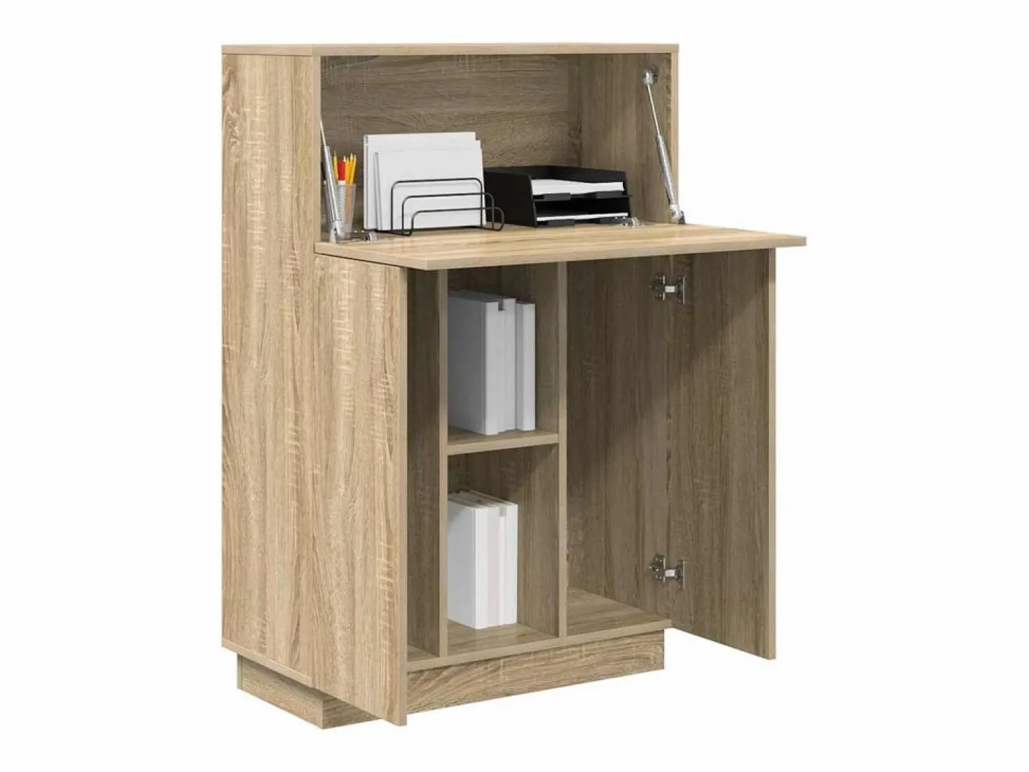 Clicnbuy Escritorio con estante Roble Sonoma 71.5 x 31.5 x 106.5 cm