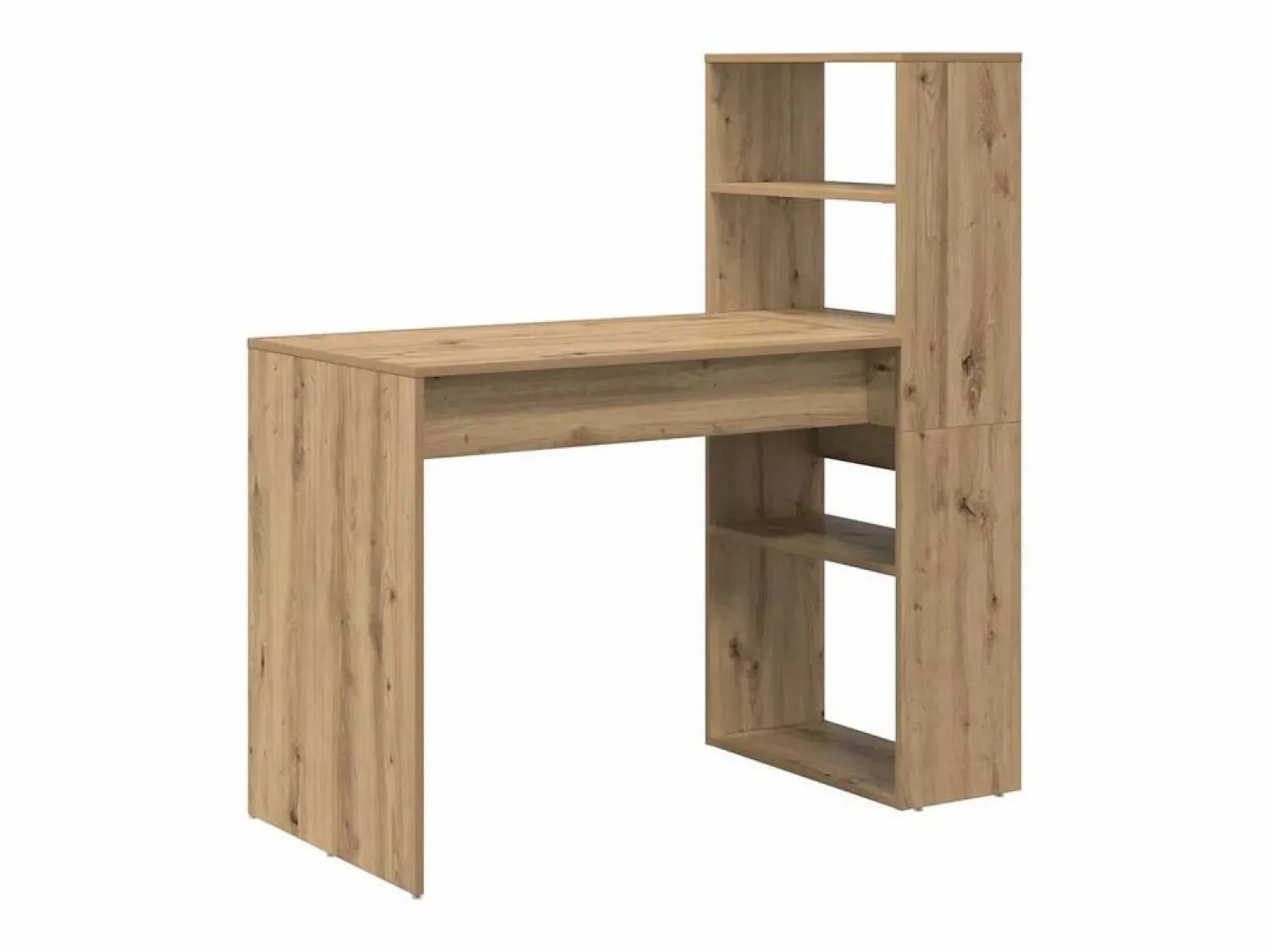 New vidaxl Escritorio con estante Roble artesanal 113 x 54 x 120 cm Marru00f3n