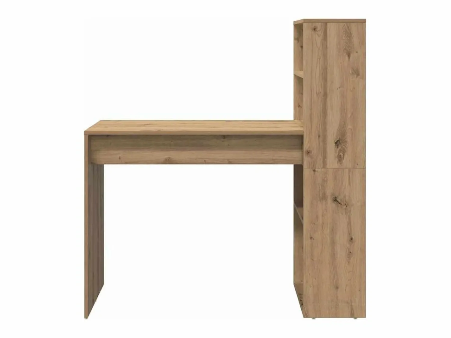 New vidaxl Escritorio con estante Roble artesanal 113 x 54 x 120 cm Marru00f3n
