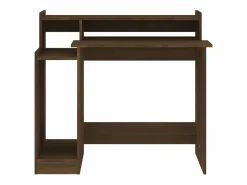 Clicnbuy Escritorio con LED madera ingeniería marrón roble 97x45x90 cm