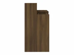 Clicnbuy Escritorio con LED madera ingeniería marrón roble 97x45x90 cm