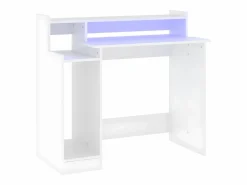 Online Escritorio con luz LED madera contrachapada 97x45x90 cm Mesa Gaming