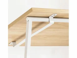 Online Escritorio con Un Cajón y 3 Percheros Mesa de Ordenador de Estilo Industrial 60x40x77 cm FWT43-N ES Mesa De Ordenador