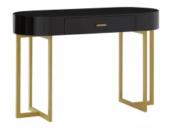 Escritorio consola 1 cajón MDF lacado y metal y dorado - TORELI de Pascal Morabito Consola Escritorio|Consola