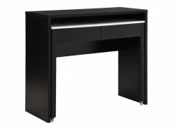 New Escritorio consola extensible con 2 cajones negro y efecto mármol blanco - LOAVIA Consola Escritorio|Consola
