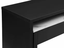 New Escritorio consola extensible con 2 cajones negro y efecto mármol blanco - LOAVIA Consola Escritorio|Consola