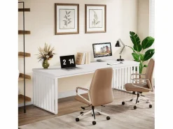 Online Escritorio de 180 cm, gran escritorio para ordenador, escritorio para PC, escritorio de oficina con marco metálico resistente Mesa De Ordenador