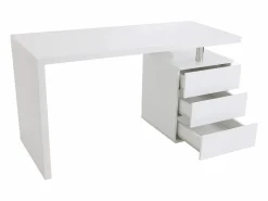 Miliboo Escritorio de diseño 3 cajones lacado CALIX