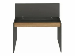 Discount Escritorio de diseño moderno color negro de madera con estante puerta abatible 120cm Heaton Escritorio Tradicional