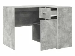 Best Escritorio de Esquina con cajón Concreto 102 x 50 x 75 cm Escritorio Rinconero