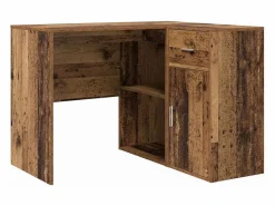 Best vidaxl Escritorio de Esquina con cajón Madera vieja 102 x 88 x 75 cm Marru00f3n