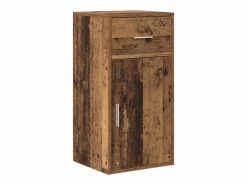 Best vidaxl Escritorio de Esquina con cajón Madera vieja 102 x 88 x 75 cm Marru00f3n