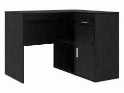 New Clicnbuy Escritorio de Esquina con cajón Roble 102 x 50 x 75 cm Negro