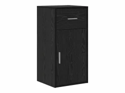 New Clicnbuy Escritorio de Esquina con cajón Roble 102 x 50 x 75 cm Negro