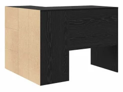 New Clicnbuy Escritorio de Esquina con cajón Roble 102 x 50 x 75 cm Negro