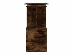 Clicnbuy Escritorio de esquina contrachapada roble ahumado 200x50x76 cm Marru00f3n