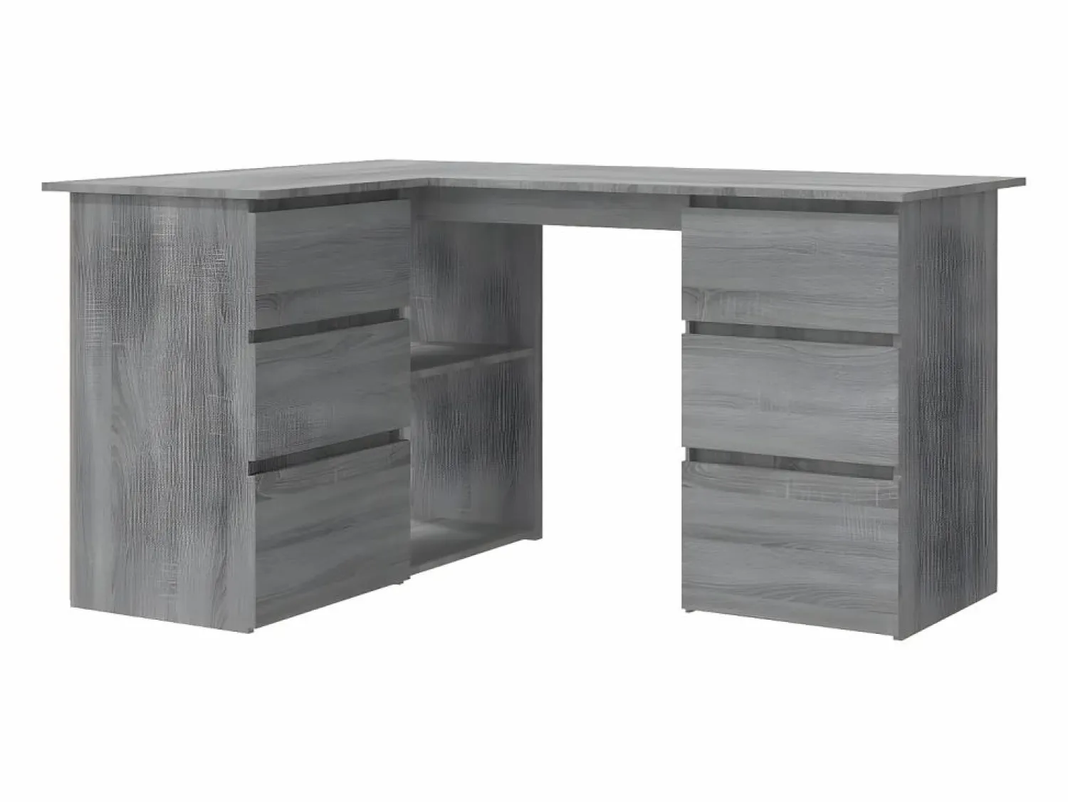 Discount Clicnbuy Escritorio de esquina contrachapada Sonoma 145x100x76 cm Gris