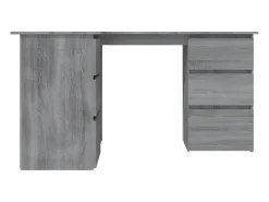 Discount Clicnbuy Escritorio de esquina contrachapada Sonoma 145x100x76 cm Gris