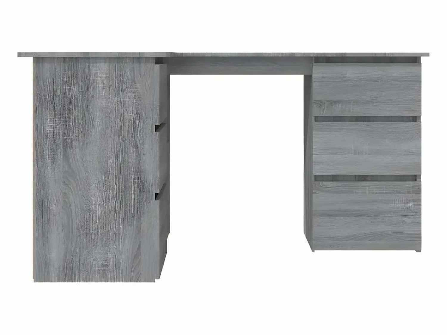 Discount Clicnbuy Escritorio de esquina contrachapada Sonoma 145x100x76 cm Gris