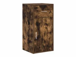 Clicnbuy Escritorio de Esquina con cajón Roble ahumado 102 x 50 x 75 cm
