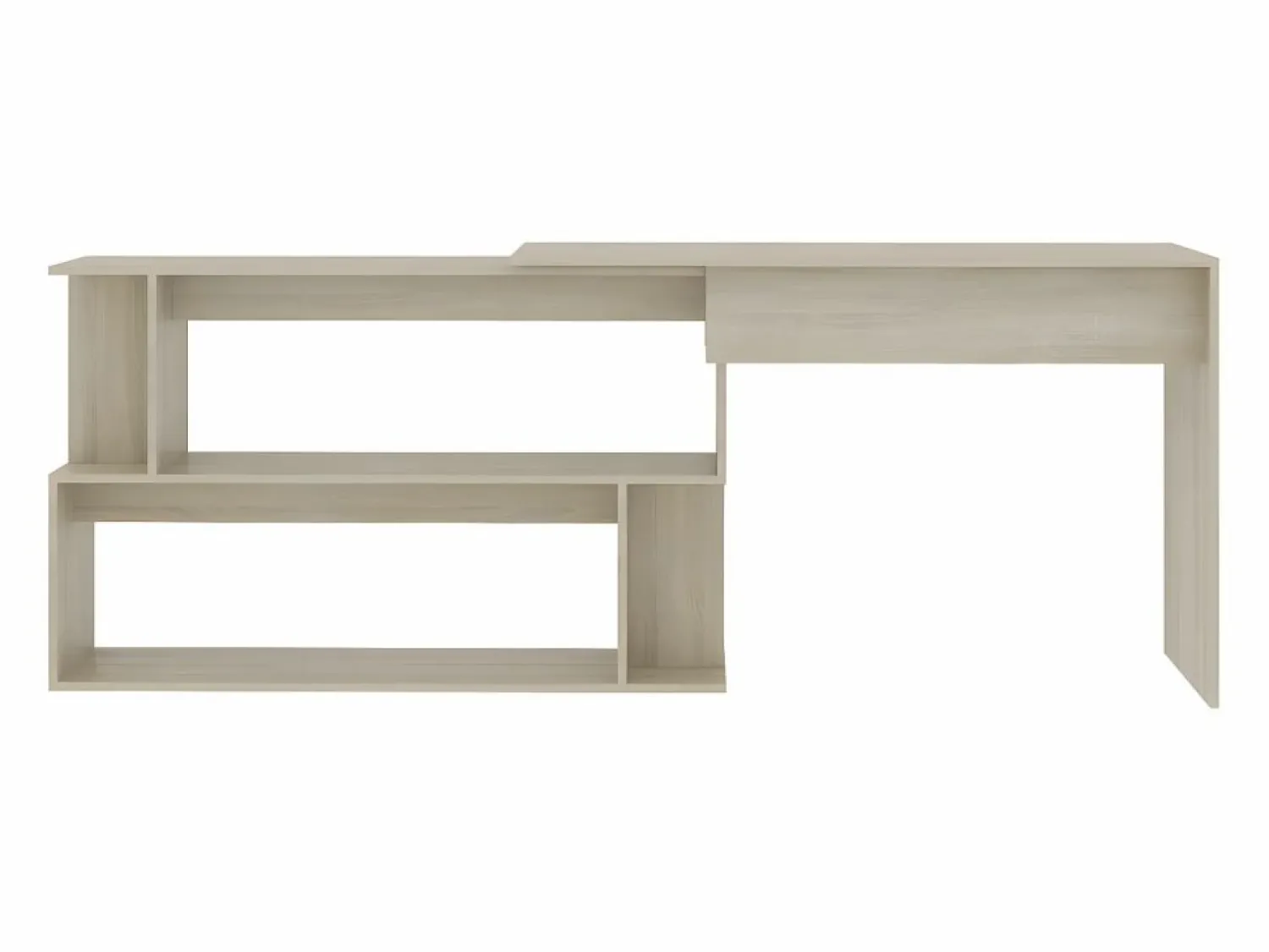 Clicnbuy Escritorio de esquina contrachapada color roble 200x50x76 cm