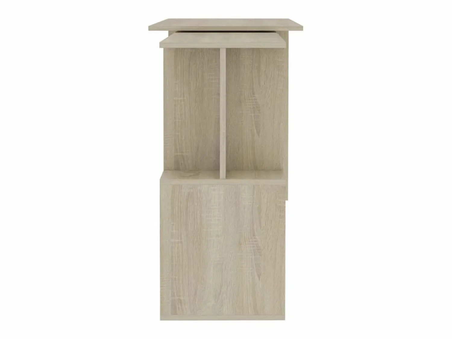 Clicnbuy Escritorio de esquina contrachapada color roble 200x50x76 cm