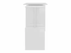 Outlet Clicnbuy Escritorio de esquina contrachapada brillo 200x50x76 cm Blanco