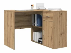 Hot Clicnbuy Escritorio de Esquina con cajón Roble artisan 102 x 50 x 75 cm Marru00f3n