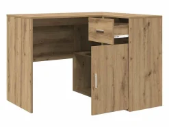 Hot Clicnbuy Escritorio de Esquina con cajón Roble artisan 102 x 50 x 75 cm Marru00f3n