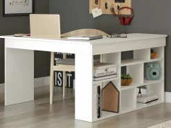 Sale Vente-unique Escritorio de esquina con compartimentos color - LILEUL Blanco