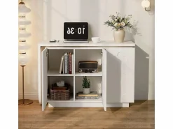 Best Escritorio de esquina extensible - con 3 puertas en MDF - función giratoria - - 110x40x75cm Mesa De Ordenador