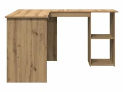 Clicnbuy Escritorio de esquina madera contrachapada 120x140x75 cm