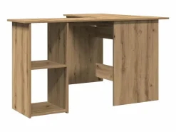 Clicnbuy Escritorio de esquina madera contrachapada 120x140x75 cm
