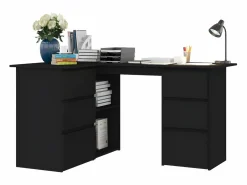 Clicnbuy Escritorio de esquina madera contrachapada 145x100x76 cm