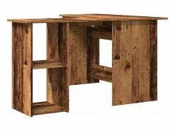 Clicnbuy Escritorio de esquina madera contrachapada madera vieja