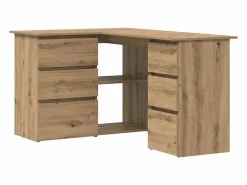 Best Clicnbuy Escritorio de esquina madera contrachapada 145x100x76 cm Marru00f3n