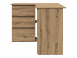 Best Clicnbuy Escritorio de esquina madera contrachapada 145x100x76 cm Marru00f3n