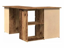 Best Escritorio de esquina madera contrachapada madera envejecida Escritorio Rinconero